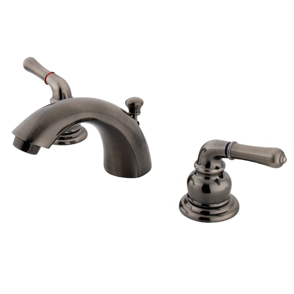 Mini-Widespread Bathroom Faucet, Black Stainless